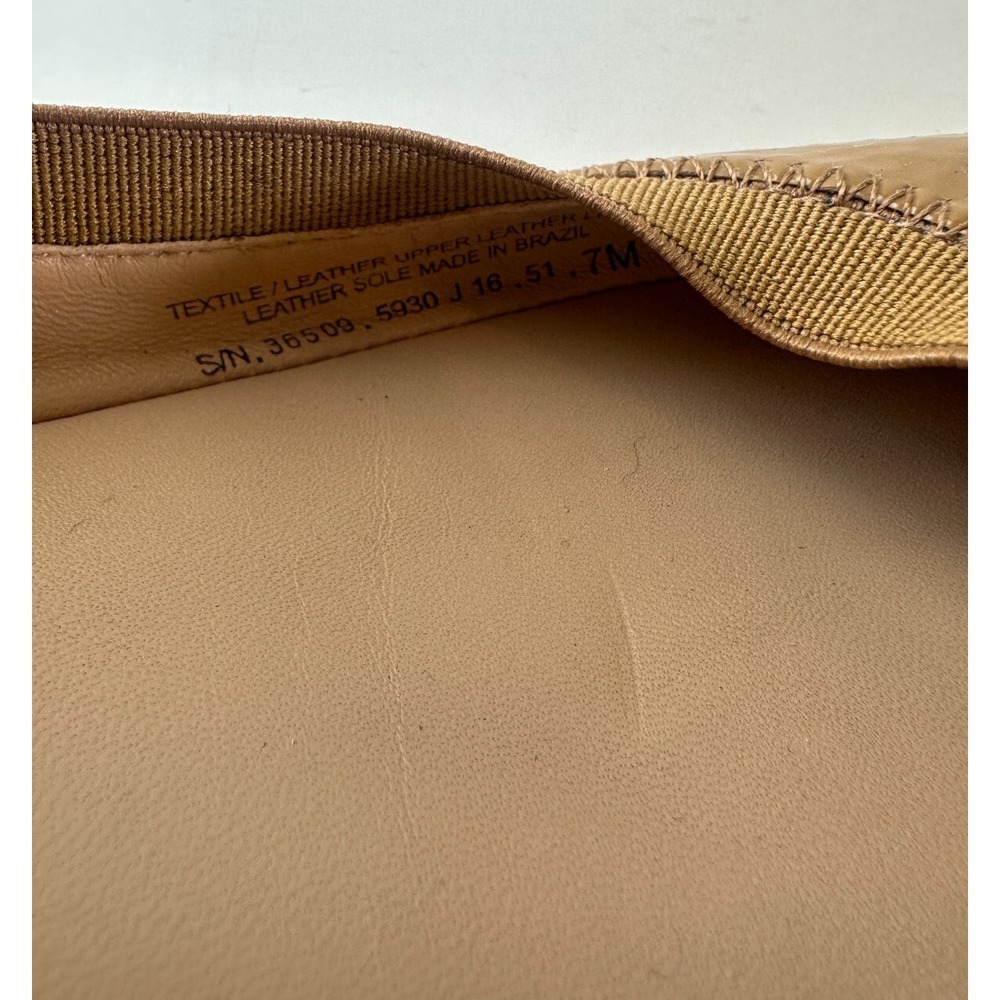 Tory Burch Caroline 2 Ballet Flats Tan Beige Patent Leather Ballerina Shoes 7 7M - Picture 6 of 16